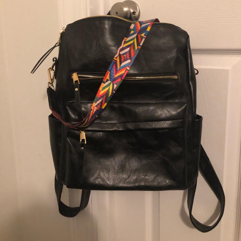 Black back pack/purse